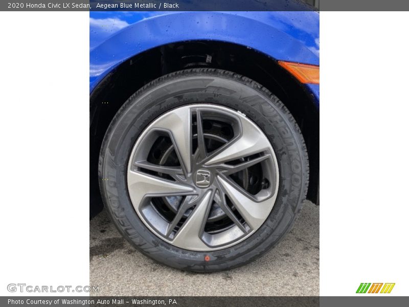 Aegean Blue Metallic / Black 2020 Honda Civic LX Sedan
