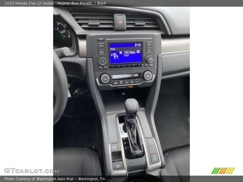 Aegean Blue Metallic / Black 2020 Honda Civic LX Sedan