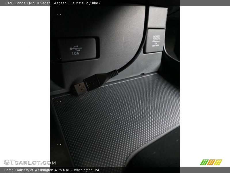 Aegean Blue Metallic / Black 2020 Honda Civic LX Sedan