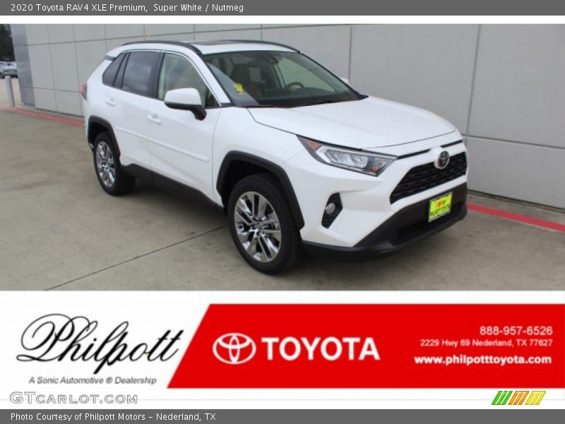 Super White / Nutmeg 2020 Toyota RAV4 XLE Premium