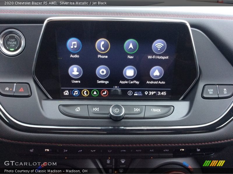 Silver Ice Metallic / Jet Black 2020 Chevrolet Blazer RS AWD