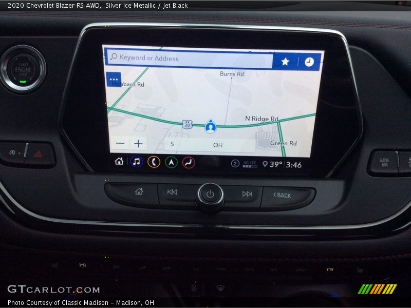 Navigation of 2020 Blazer RS AWD