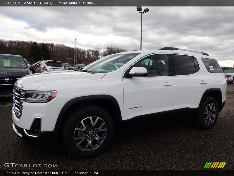 Summit White / Jet Black 2020 GMC Acadia SLE AWD
