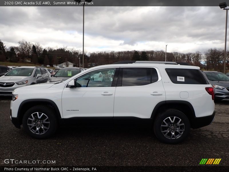 Summit White / Jet Black 2020 GMC Acadia SLE AWD