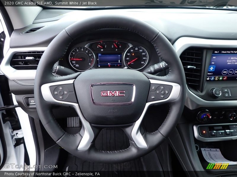Summit White / Jet Black 2020 GMC Acadia SLE AWD