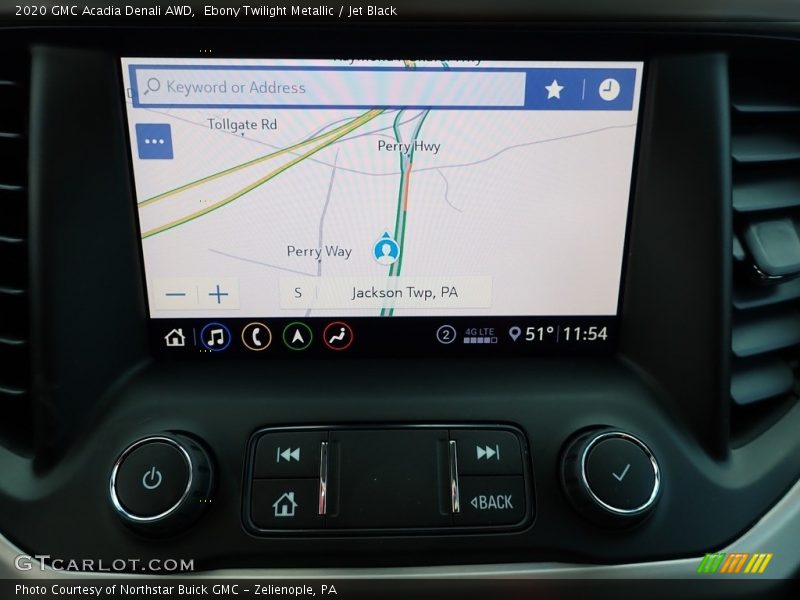 Navigation of 2020 Acadia Denali AWD