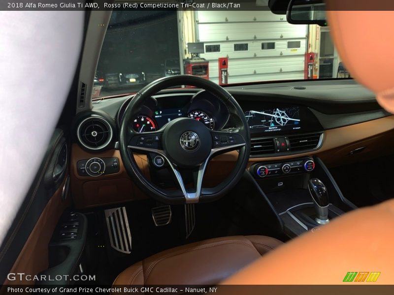 Rosso (Red) Competizione Tri-Coat / Black/Tan 2018 Alfa Romeo Giulia Ti AWD
