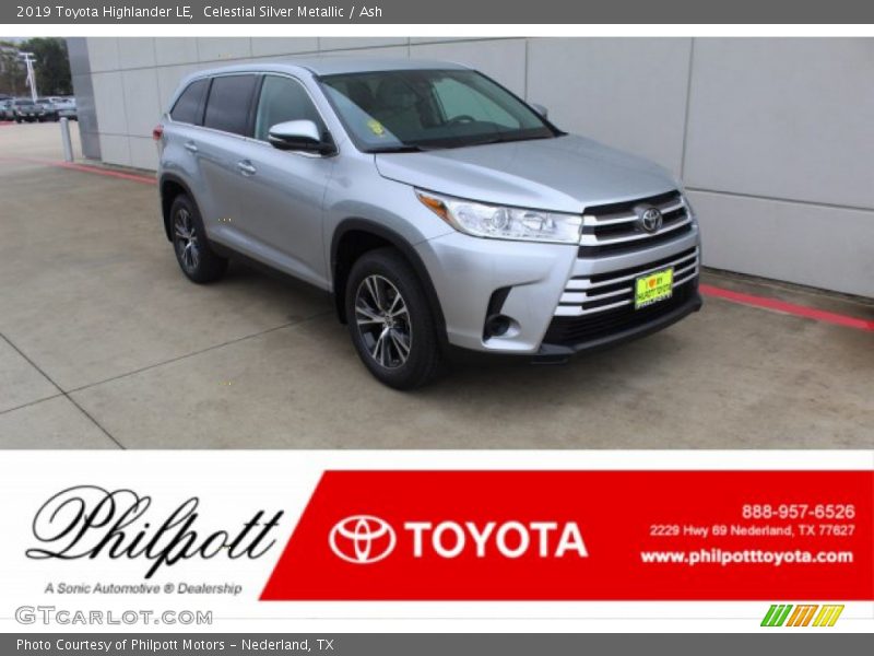 Celestial Silver Metallic / Ash 2019 Toyota Highlander LE