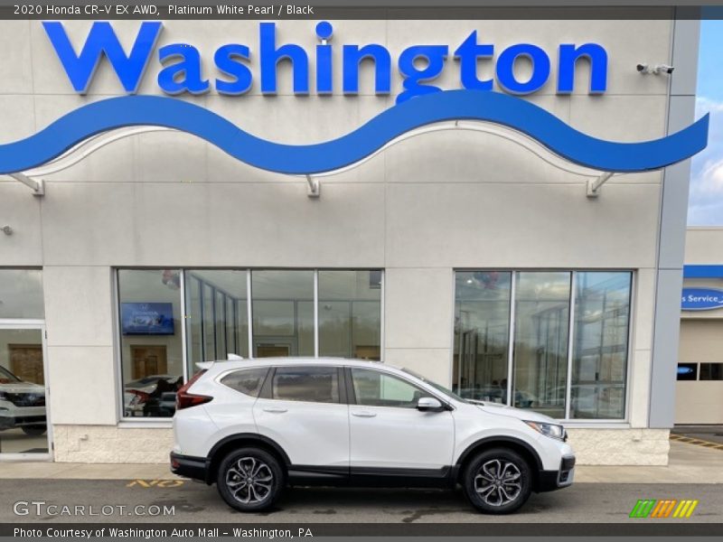 Platinum White Pearl / Black 2020 Honda CR-V EX AWD