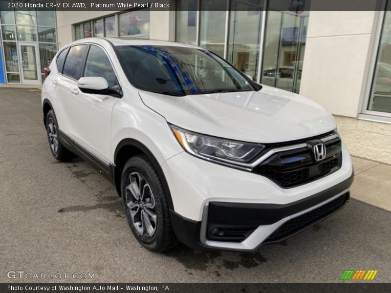 Platinum White Pearl / Black 2020 Honda CR-V EX AWD