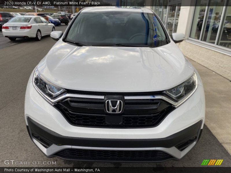 Platinum White Pearl / Black 2020 Honda CR-V EX AWD