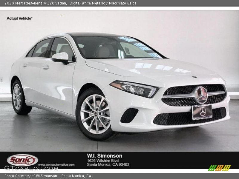 Digital White Metallic / Macchiato Beige 2020 Mercedes-Benz A 220 Sedan