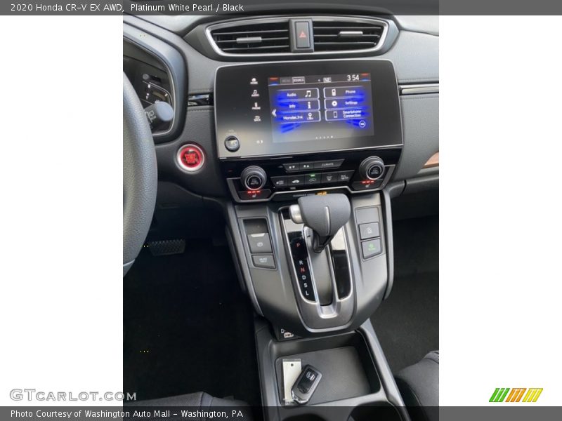 Platinum White Pearl / Black 2020 Honda CR-V EX AWD