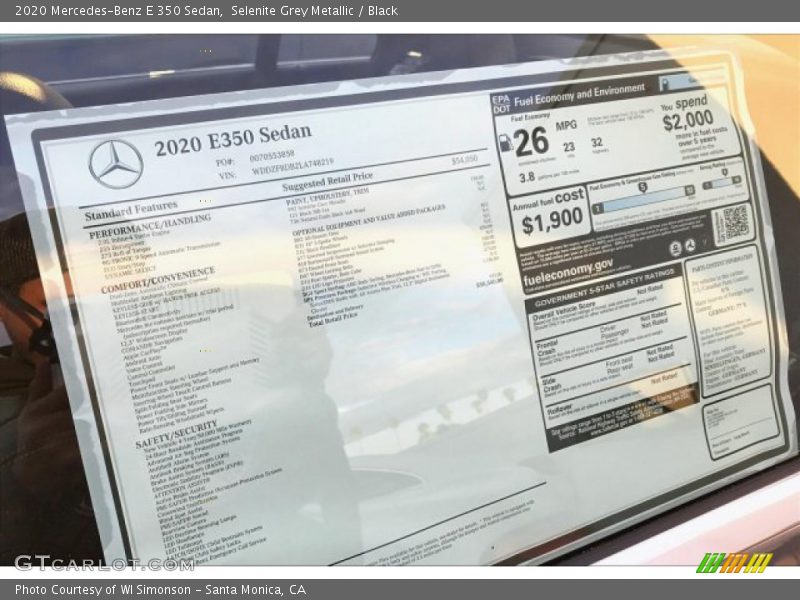 Selenite Grey Metallic / Black 2020 Mercedes-Benz E 350 Sedan