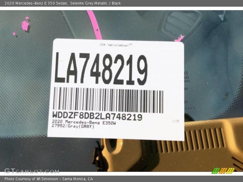 Selenite Grey Metallic / Black 2020 Mercedes-Benz E 350 Sedan