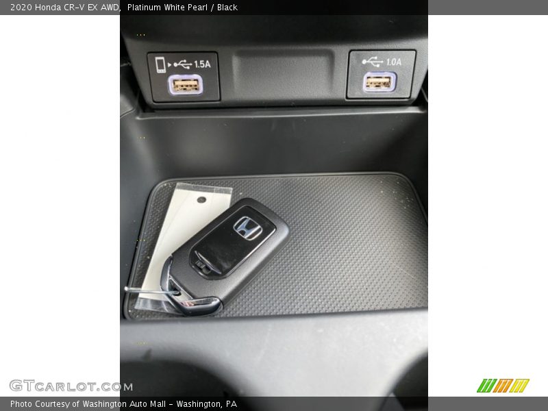 Platinum White Pearl / Black 2020 Honda CR-V EX AWD
