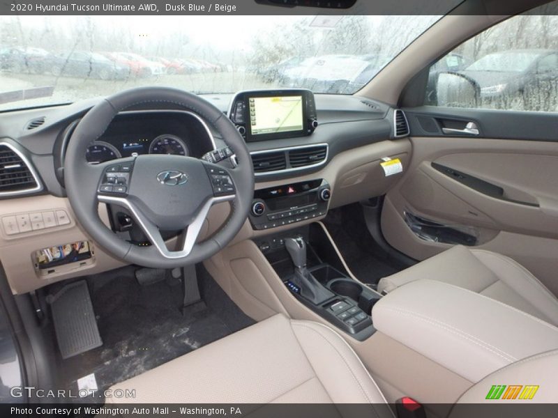  2020 Tucson Ultimate AWD Beige Interior