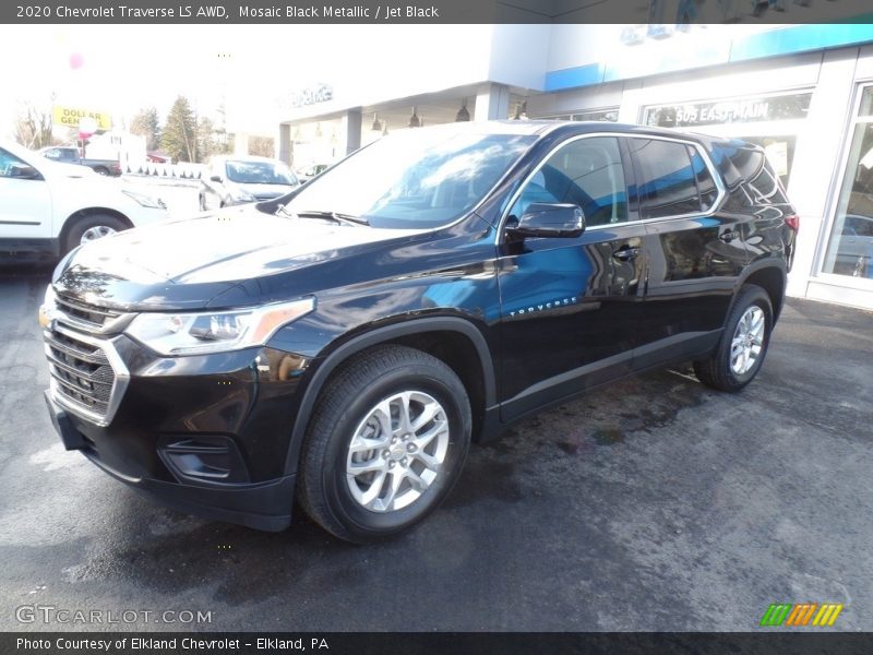 Mosaic Black Metallic / Jet Black 2020 Chevrolet Traverse LS AWD