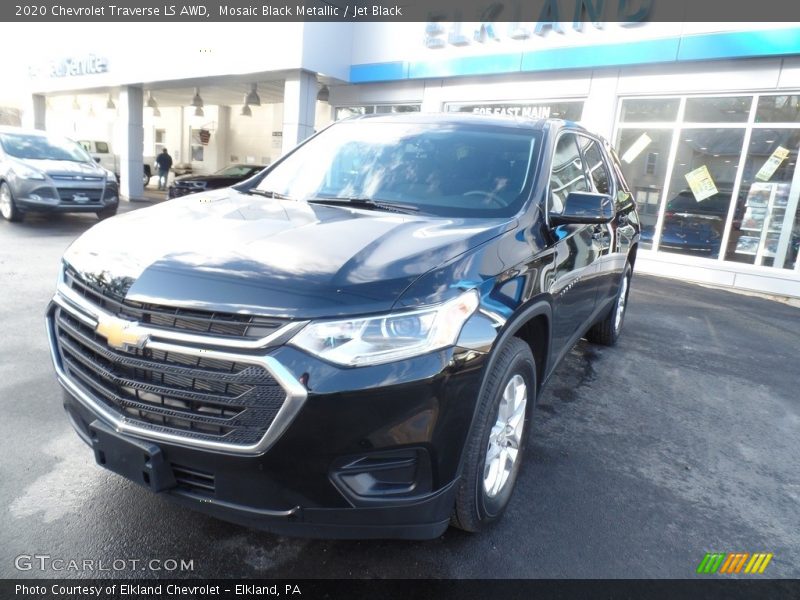 Mosaic Black Metallic / Jet Black 2020 Chevrolet Traverse LS AWD