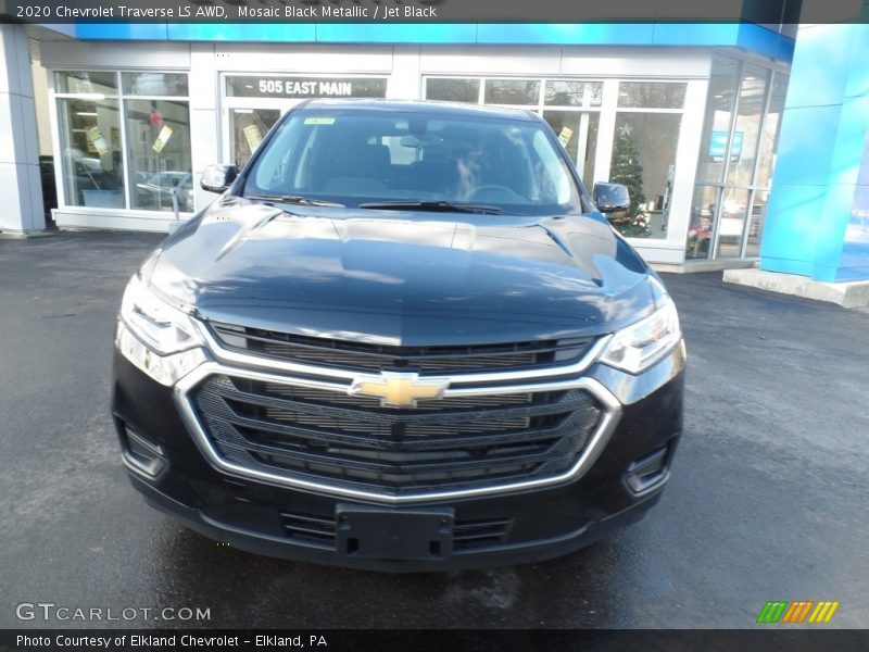 Mosaic Black Metallic / Jet Black 2020 Chevrolet Traverse LS AWD