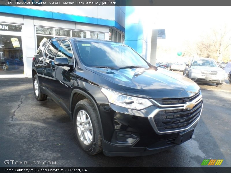 Mosaic Black Metallic / Jet Black 2020 Chevrolet Traverse LS AWD