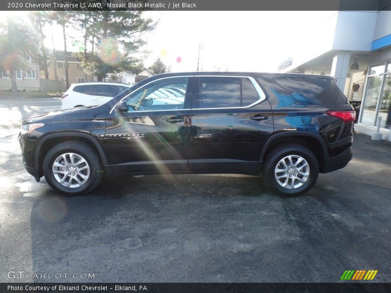 Mosaic Black Metallic / Jet Black 2020 Chevrolet Traverse LS AWD