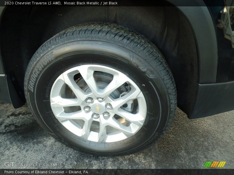 Mosaic Black Metallic / Jet Black 2020 Chevrolet Traverse LS AWD