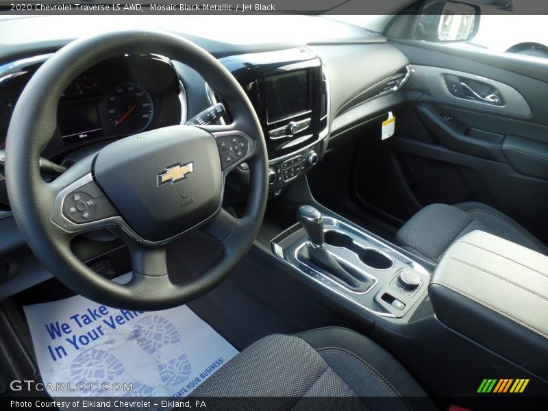 Mosaic Black Metallic / Jet Black 2020 Chevrolet Traverse LS AWD