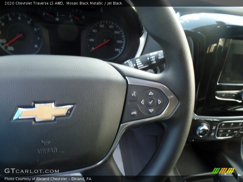Mosaic Black Metallic / Jet Black 2020 Chevrolet Traverse LS AWD