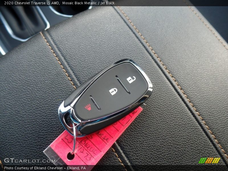 Mosaic Black Metallic / Jet Black 2020 Chevrolet Traverse LS AWD