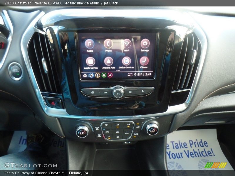 Mosaic Black Metallic / Jet Black 2020 Chevrolet Traverse LS AWD