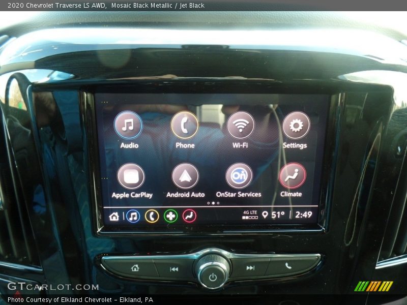 Mosaic Black Metallic / Jet Black 2020 Chevrolet Traverse LS AWD