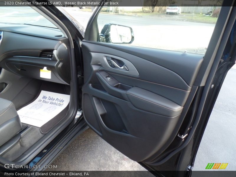 Mosaic Black Metallic / Jet Black 2020 Chevrolet Traverse LS AWD