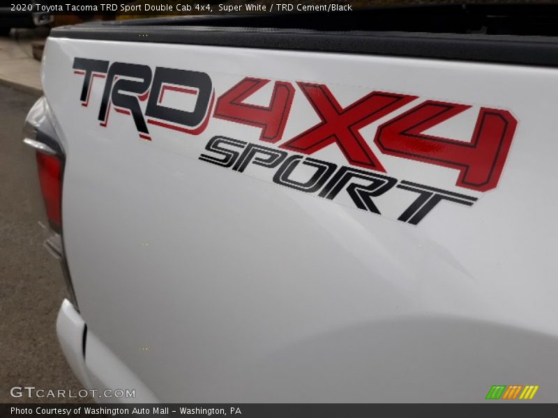 Super White / TRD Cement/Black 2020 Toyota Tacoma TRD Sport Double Cab 4x4