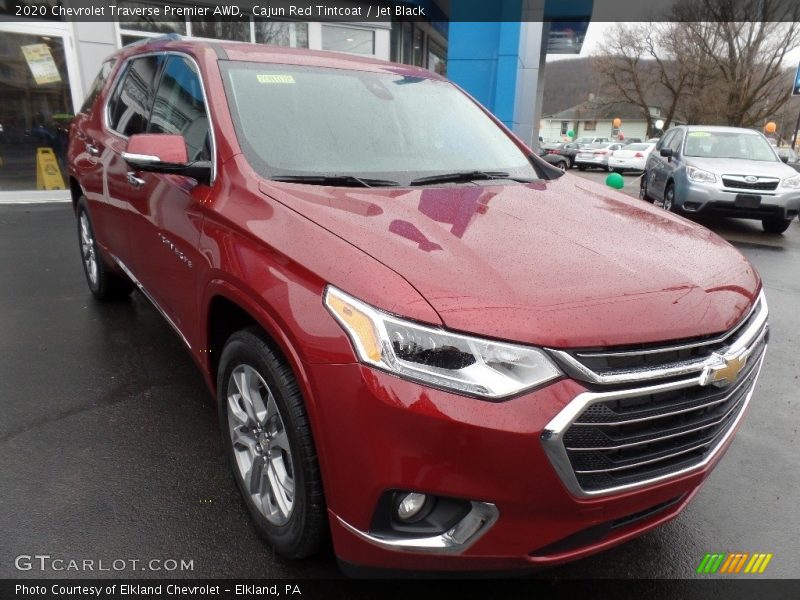 Cajun Red Tintcoat / Jet Black 2020 Chevrolet Traverse Premier AWD