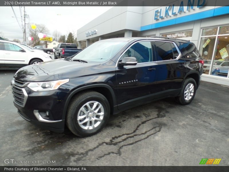 Midnight Blue Metallic / Jet Black 2020 Chevrolet Traverse LT AWD