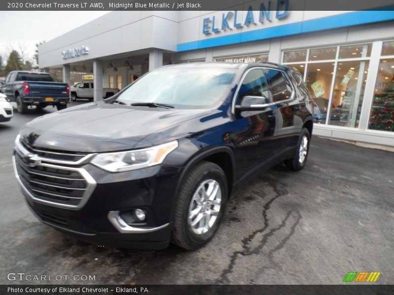 Midnight Blue Metallic / Jet Black 2020 Chevrolet Traverse LT AWD