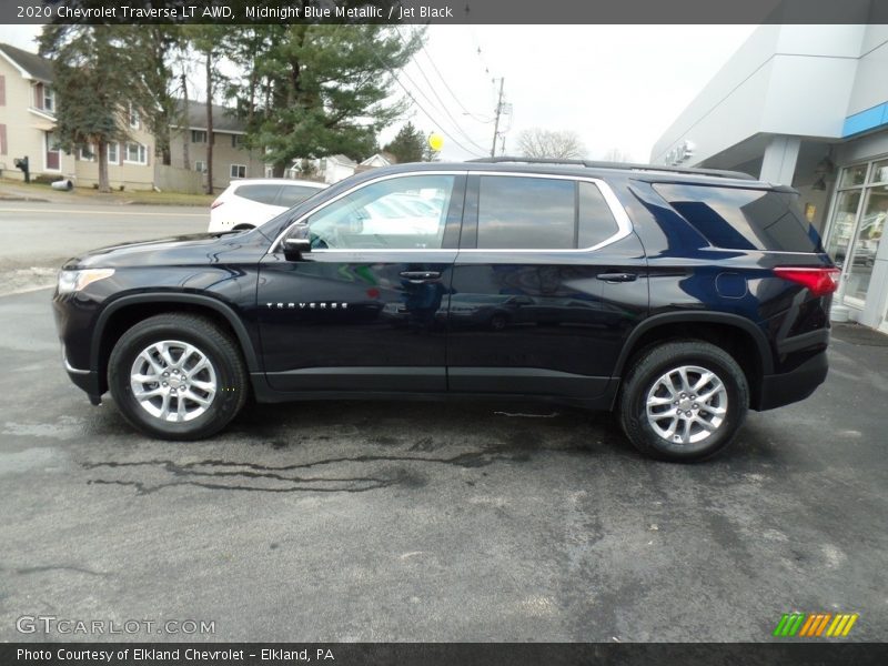 Midnight Blue Metallic / Jet Black 2020 Chevrolet Traverse LT AWD