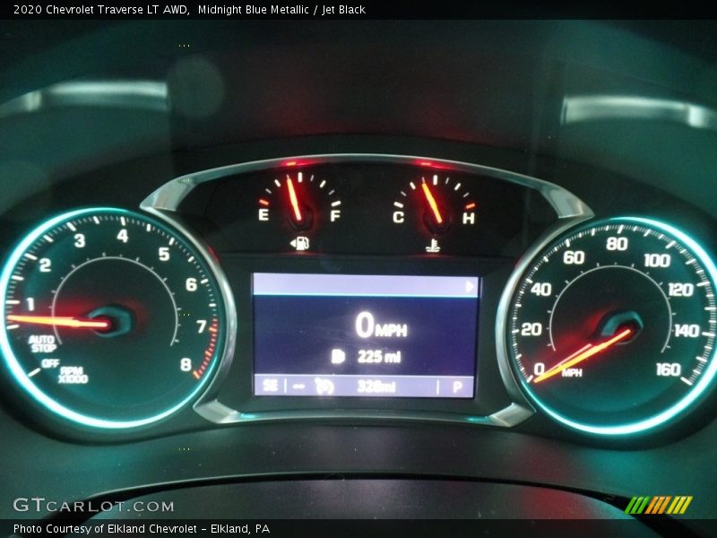 Midnight Blue Metallic / Jet Black 2020 Chevrolet Traverse LT AWD