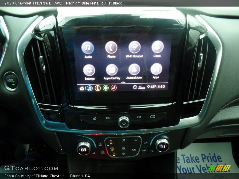 Midnight Blue Metallic / Jet Black 2020 Chevrolet Traverse LT AWD