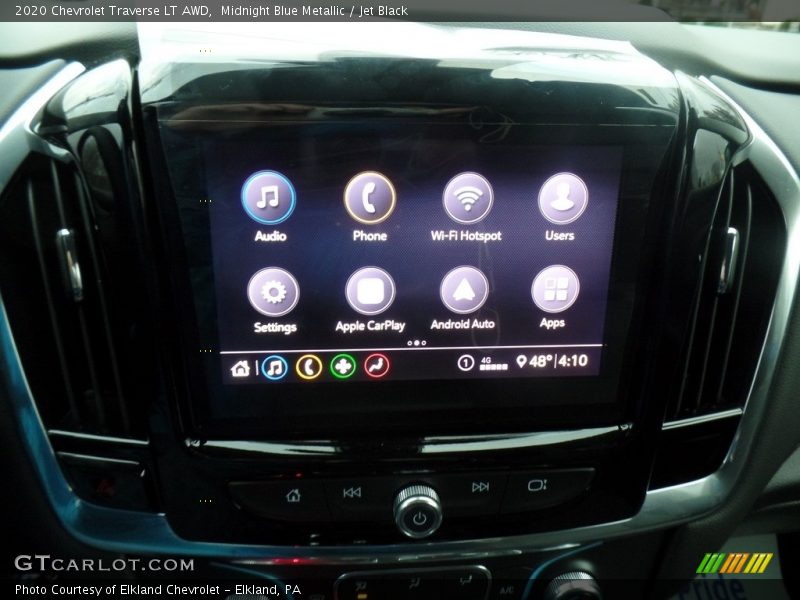 Midnight Blue Metallic / Jet Black 2020 Chevrolet Traverse LT AWD