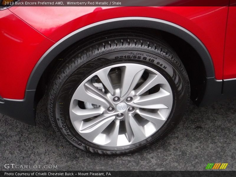 Winterberry Red Metallic / Shale 2019 Buick Encore Preferred AWD