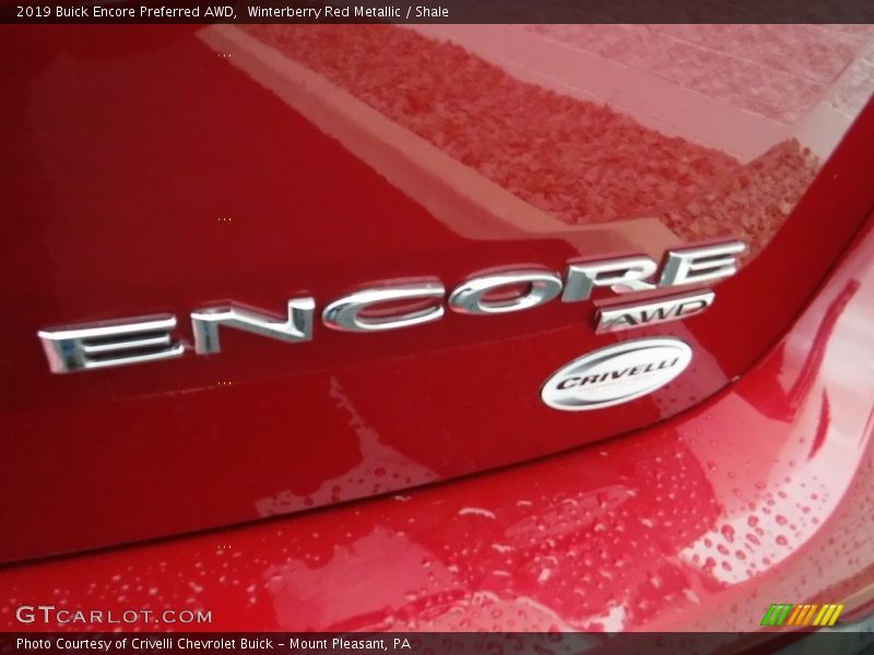 Winterberry Red Metallic / Shale 2019 Buick Encore Preferred AWD