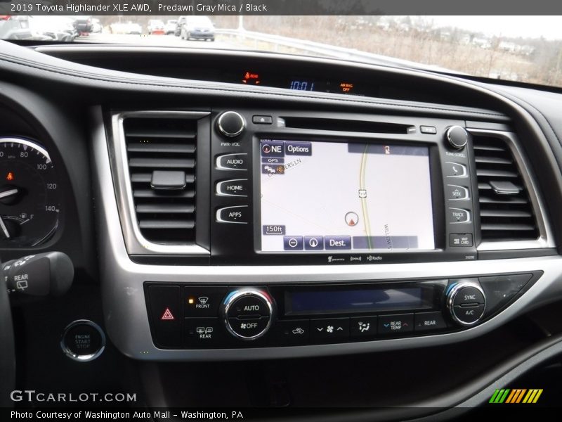 Navigation of 2019 Highlander XLE AWD