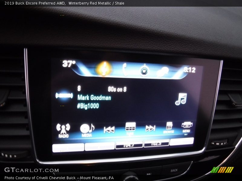 Winterberry Red Metallic / Shale 2019 Buick Encore Preferred AWD