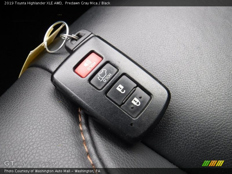 Predawn Gray Mica / Black 2019 Toyota Highlander XLE AWD