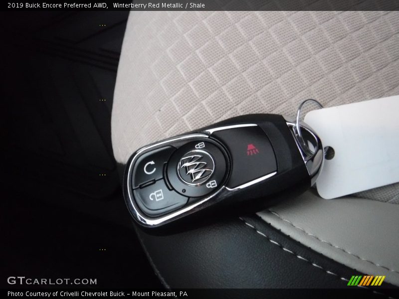 Winterberry Red Metallic / Shale 2019 Buick Encore Preferred AWD