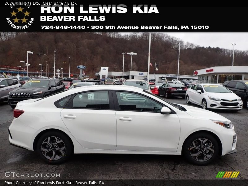 Clear White / Black 2020 Kia Forte LXS