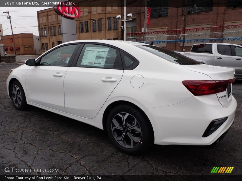 Clear White / Black 2020 Kia Forte LXS