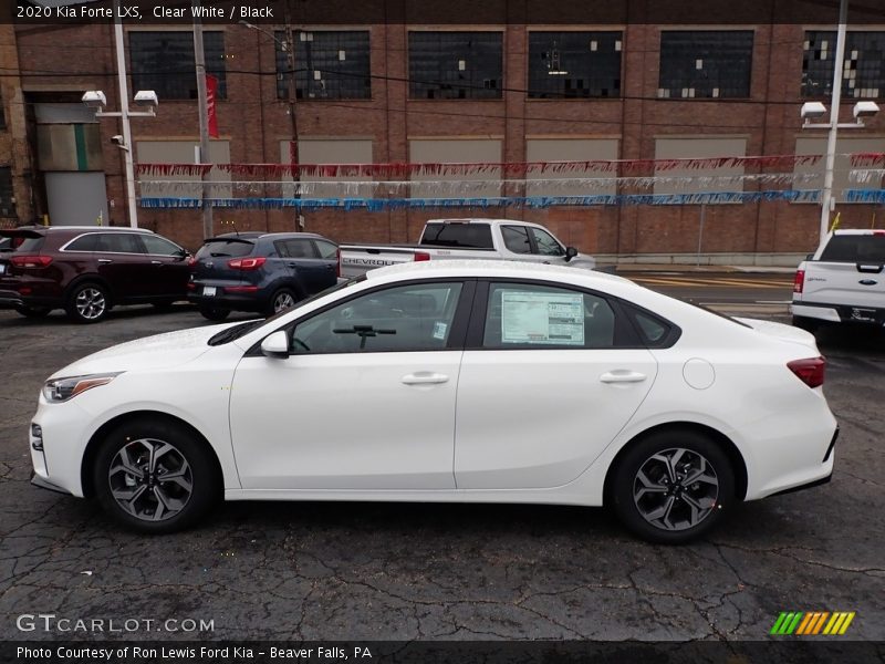 Clear White / Black 2020 Kia Forte LXS